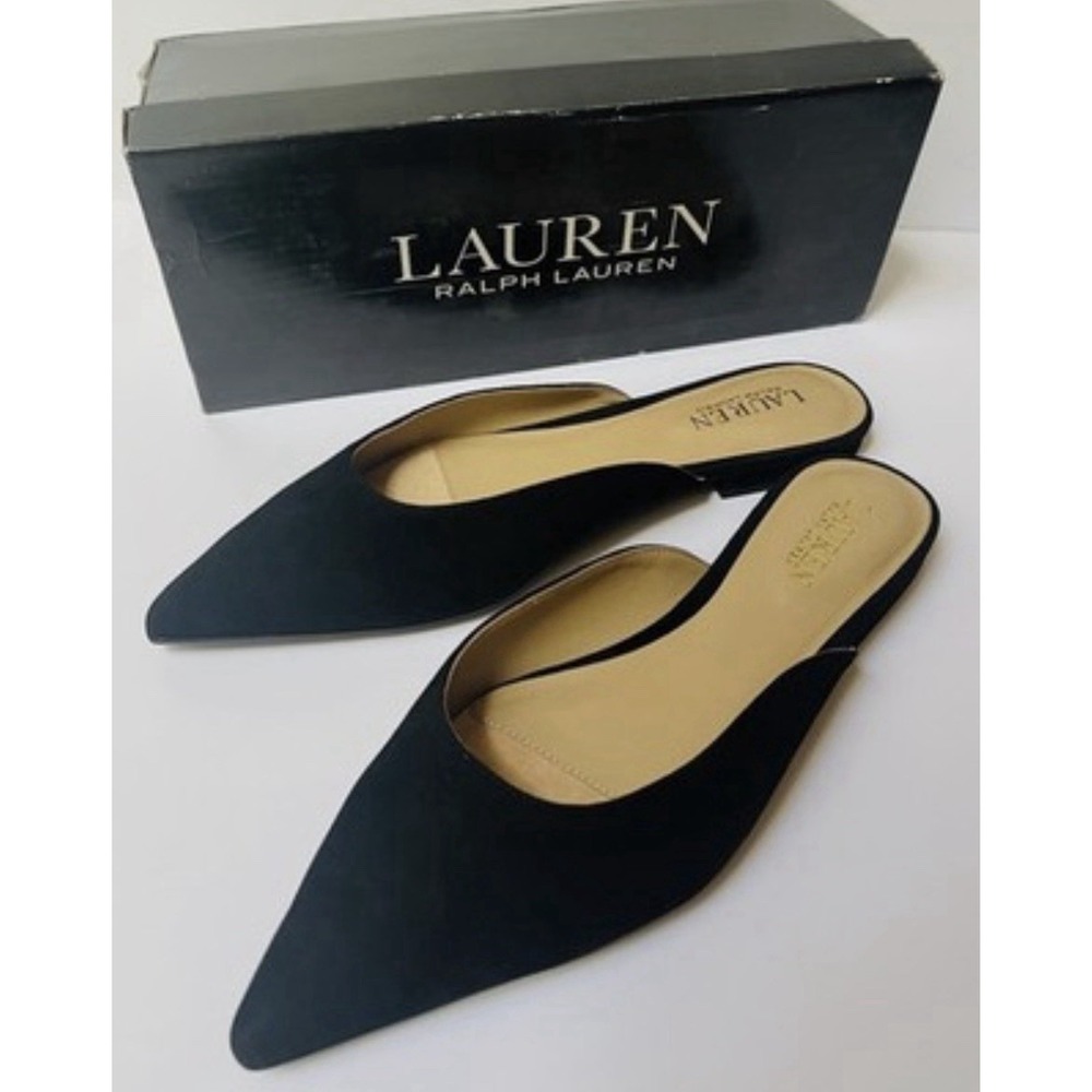 Lauren Ralph Lauren Women's Londyn Mules Flats Leather Pointed Toe Size 8.5